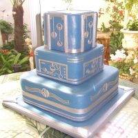 Baby Blue Art Deco Cake