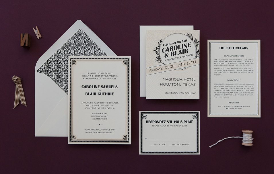 1920s Wedding Invitation Marquee by HelloLucky Deco