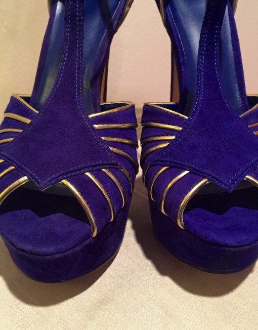 Blue Art Deco Platform Heels Deco Shop