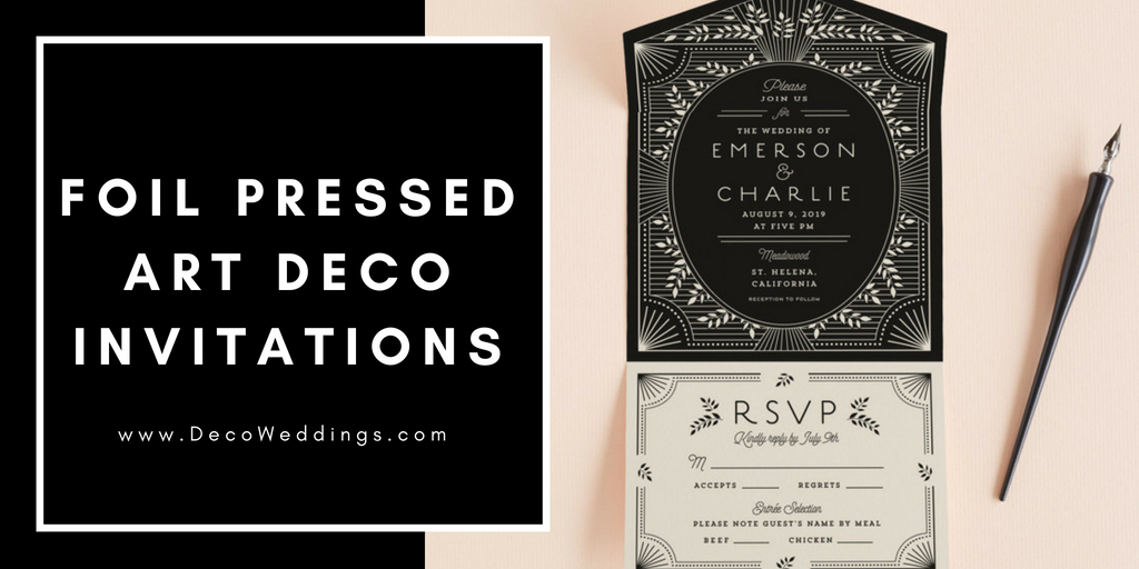 art deco invitations deco weddings
