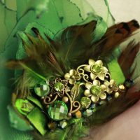 Green Deco Fascinator