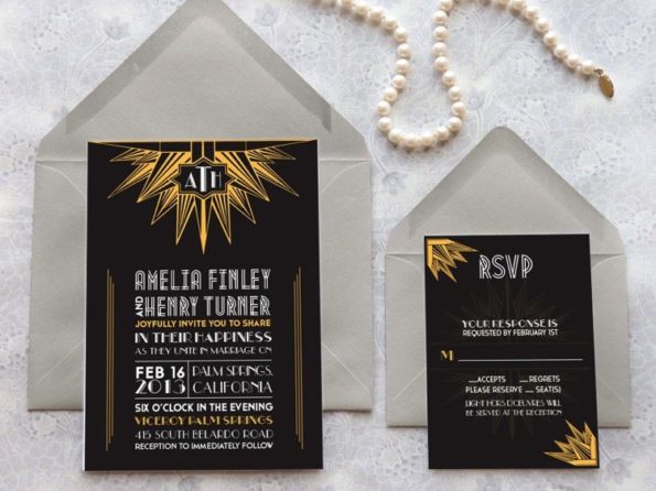 1920s Art Deco Style Invitation