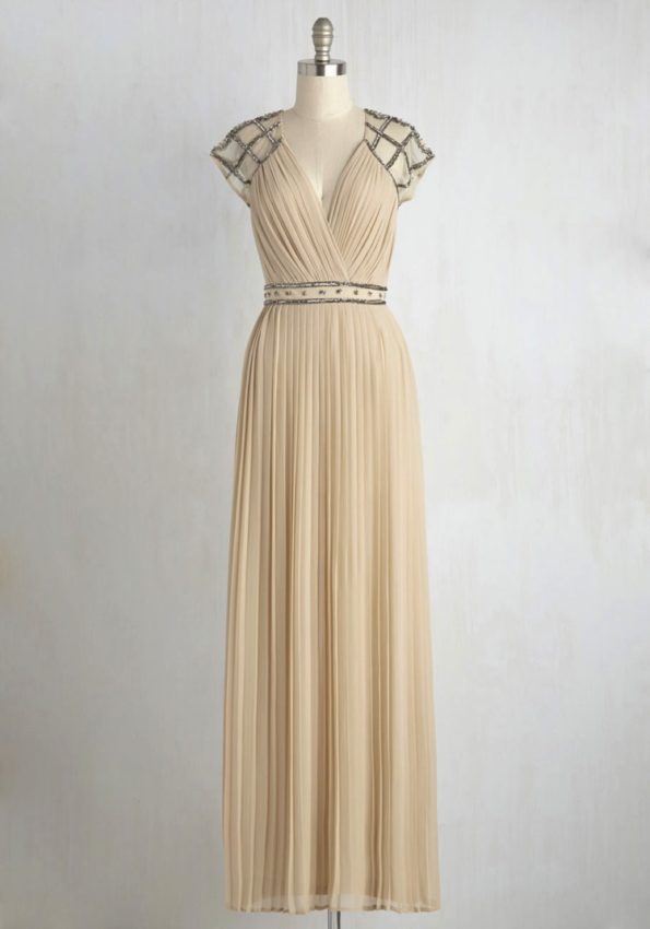 1920s Cap Sleeve Wedding Gown