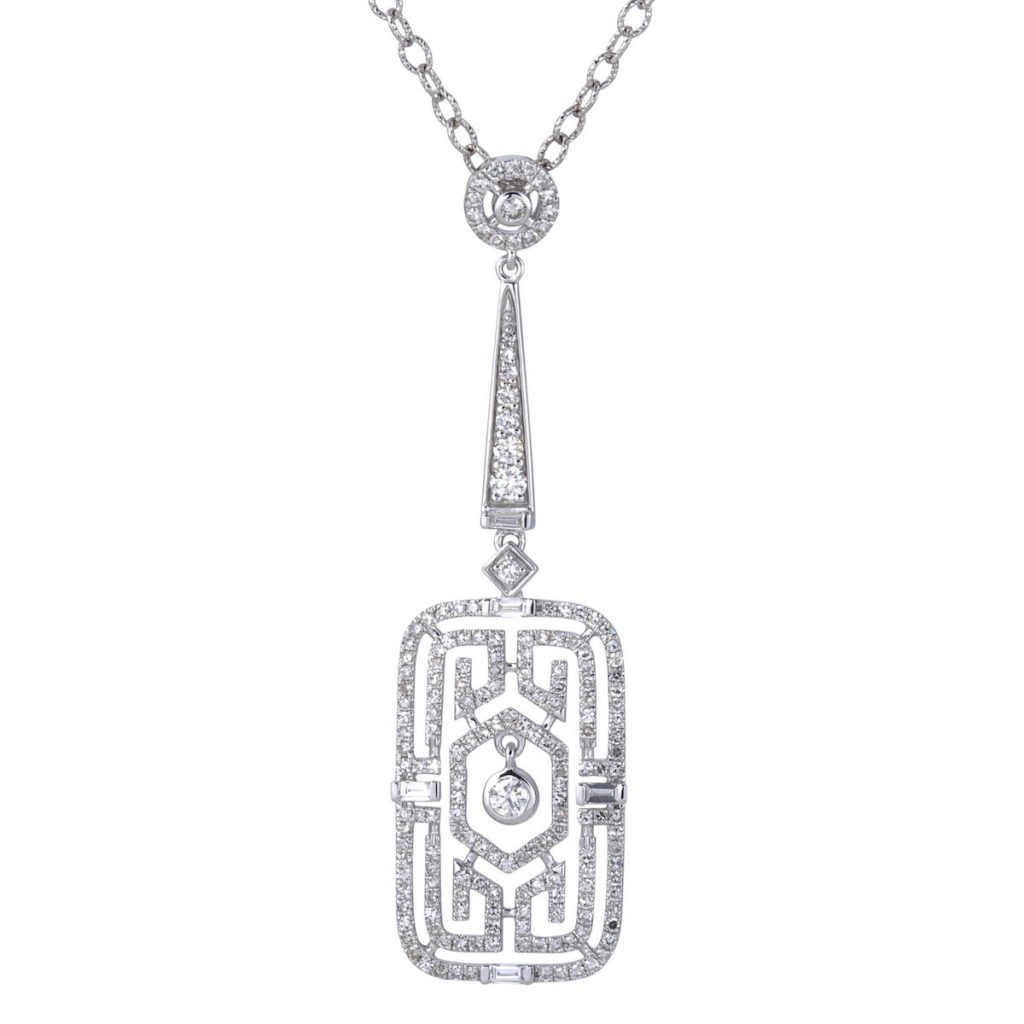 1920s Diamond Art Deco Pendant