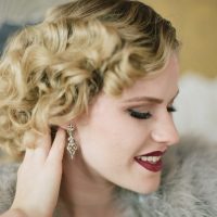 1920s Finger Waves and Red Lip