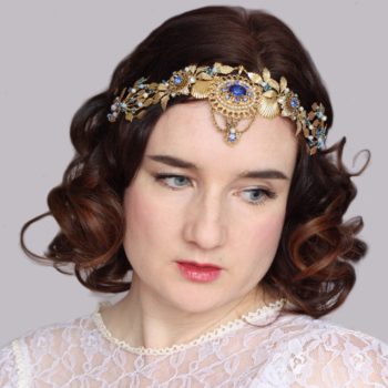 1920s Gold Bridal Crown | Drop Jewel