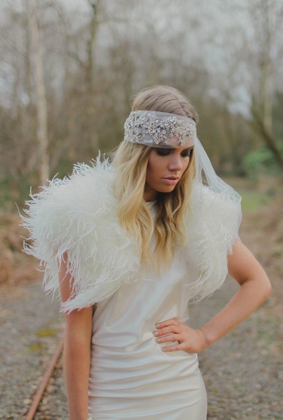 Sea Mist Boho Headband 1920s Headpiece