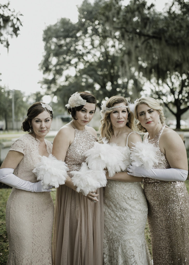 Vintage Bridesmaids | 1920s New Years Eve Wedding