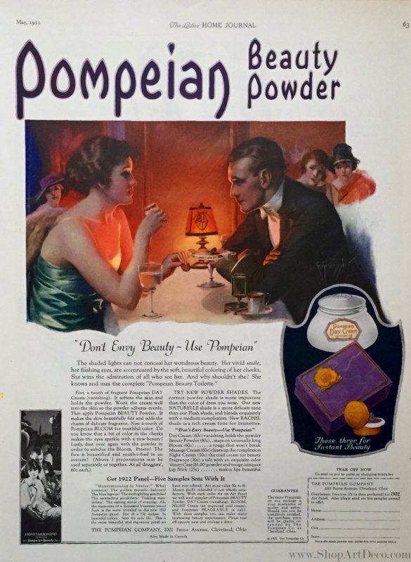 1920s Pompeian Beauty Powder Ad