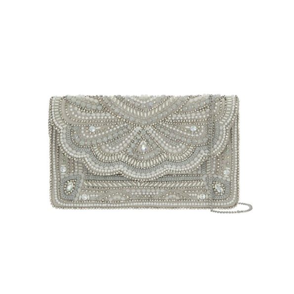 1920s Silver Beaded Art Deco Purse