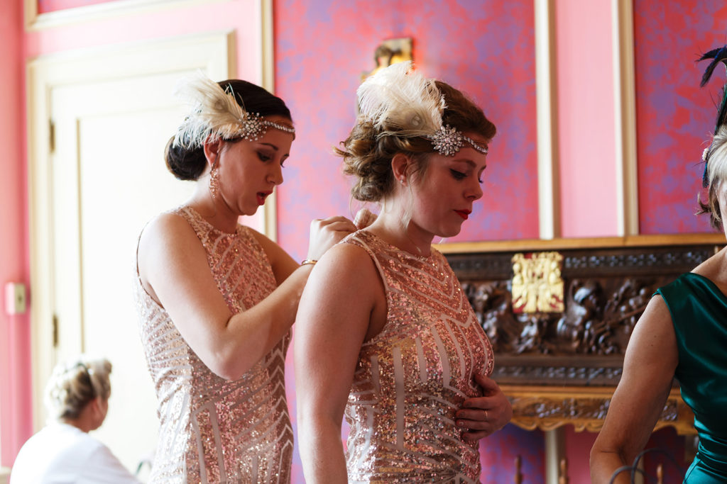 1920s Style Bridesmaids | Vintage Theater Wedding