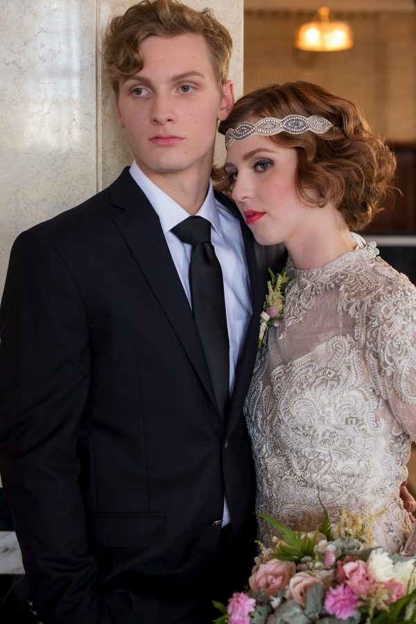 1920s Styled Bride and Groom