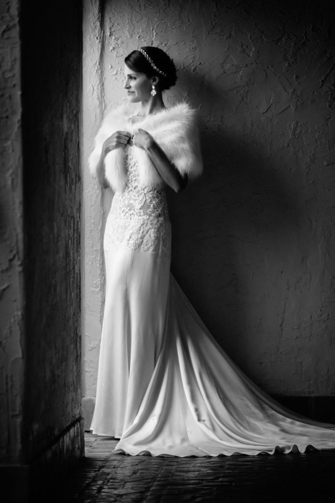 1920s Vintage Faux Fur Bridal Wrap