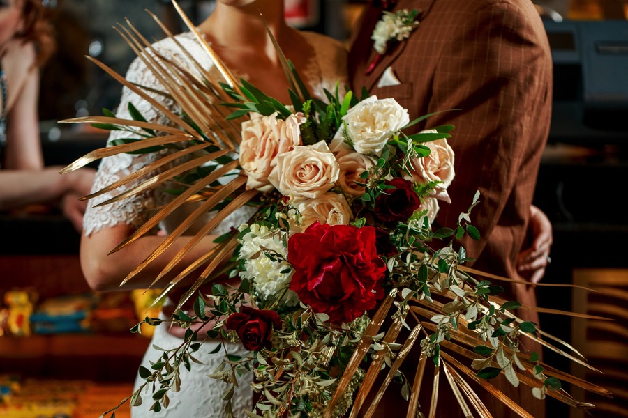 1920s Wedding Spiky Bouquet