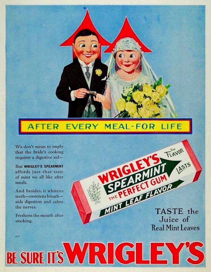 vintage magazine advert  Poster reproduction. Brides