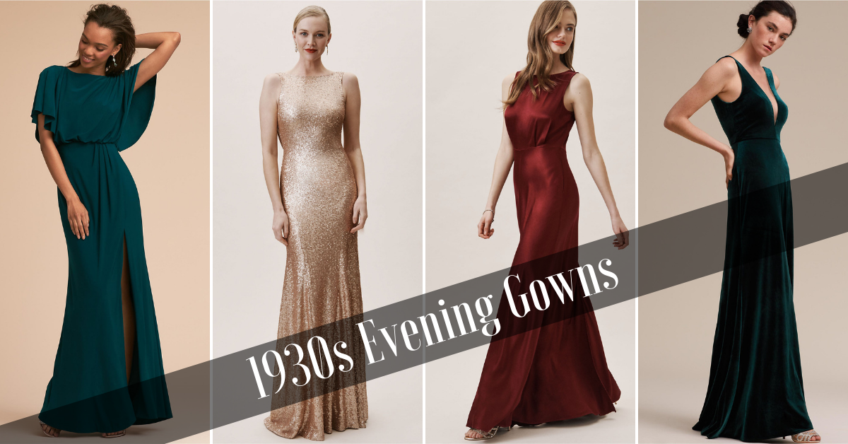 vintage style evening gowns