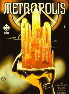 1920s Atlas Metropolis Poster