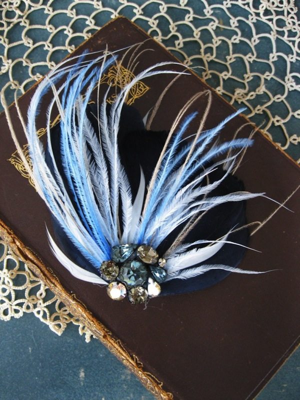 Blue Art Deco Fascinator