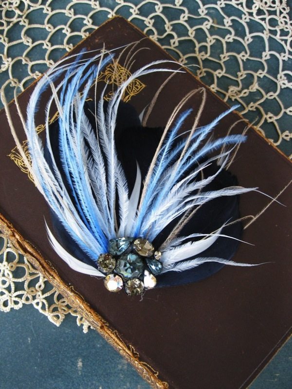 Blue Art Deco Fascinator