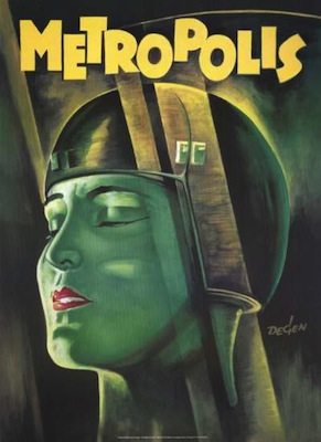 1920s Green Metropolis Poster