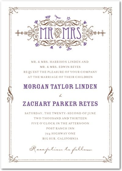 Vintage Wedding Invitation