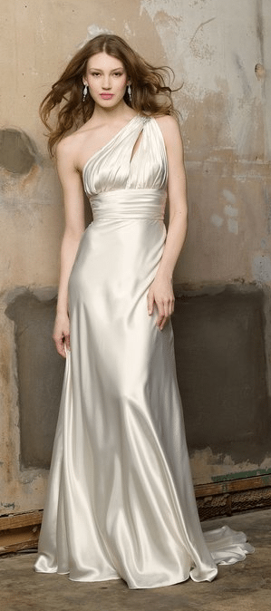 1920s One Shoulder Gown