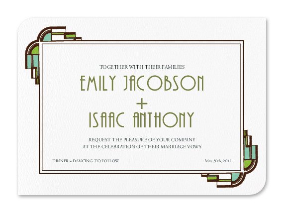 Art Deco Wedding Invitation