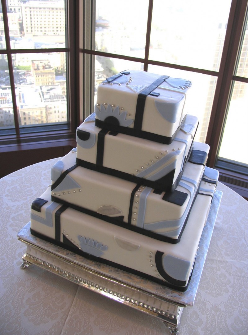 Art Deco Square Cake