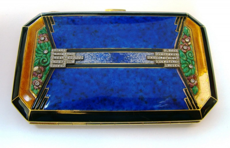 Enamel Art Deco Cigarette Case