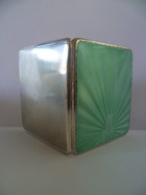 Green Deco Cigarette Case