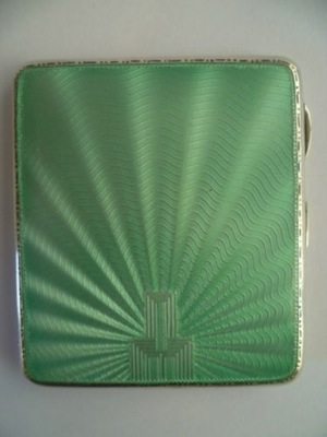 Mint Green Art Deco Cigarette Case