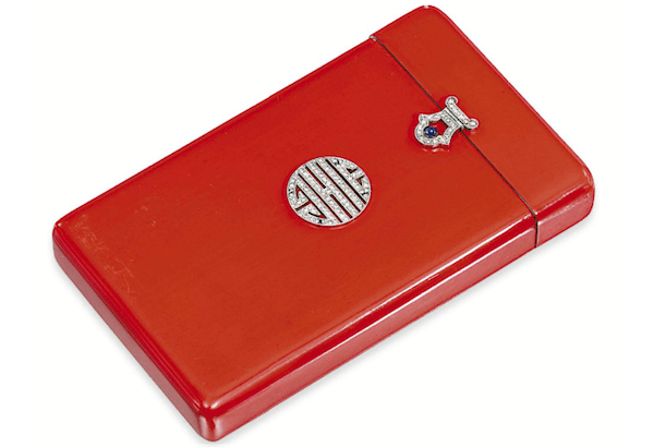 Vintage Red Cigarette Case