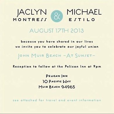 Blue Art Deco Invitation