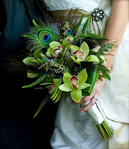 Peacock Feather Bouquet