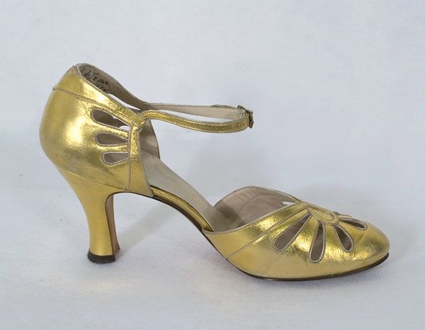 Gold Art Nouveau Shoes