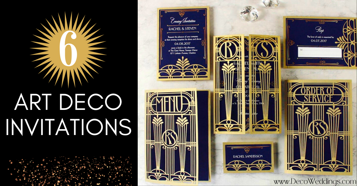 Art Deco Wedding Invites