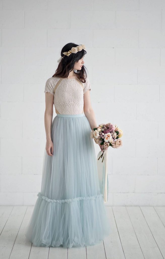 Blue Skirt Wedding Gown | Dolores