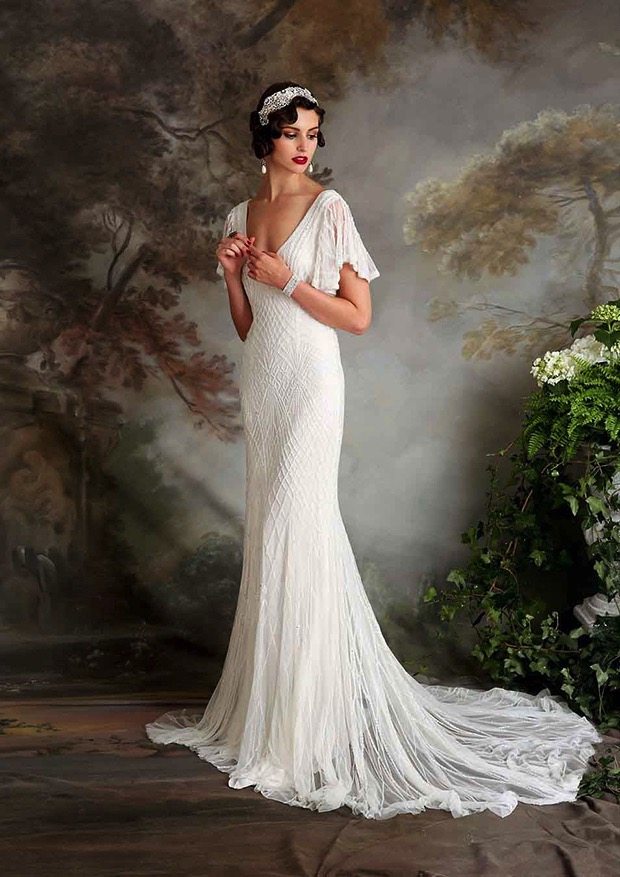 1920s style wedding dress