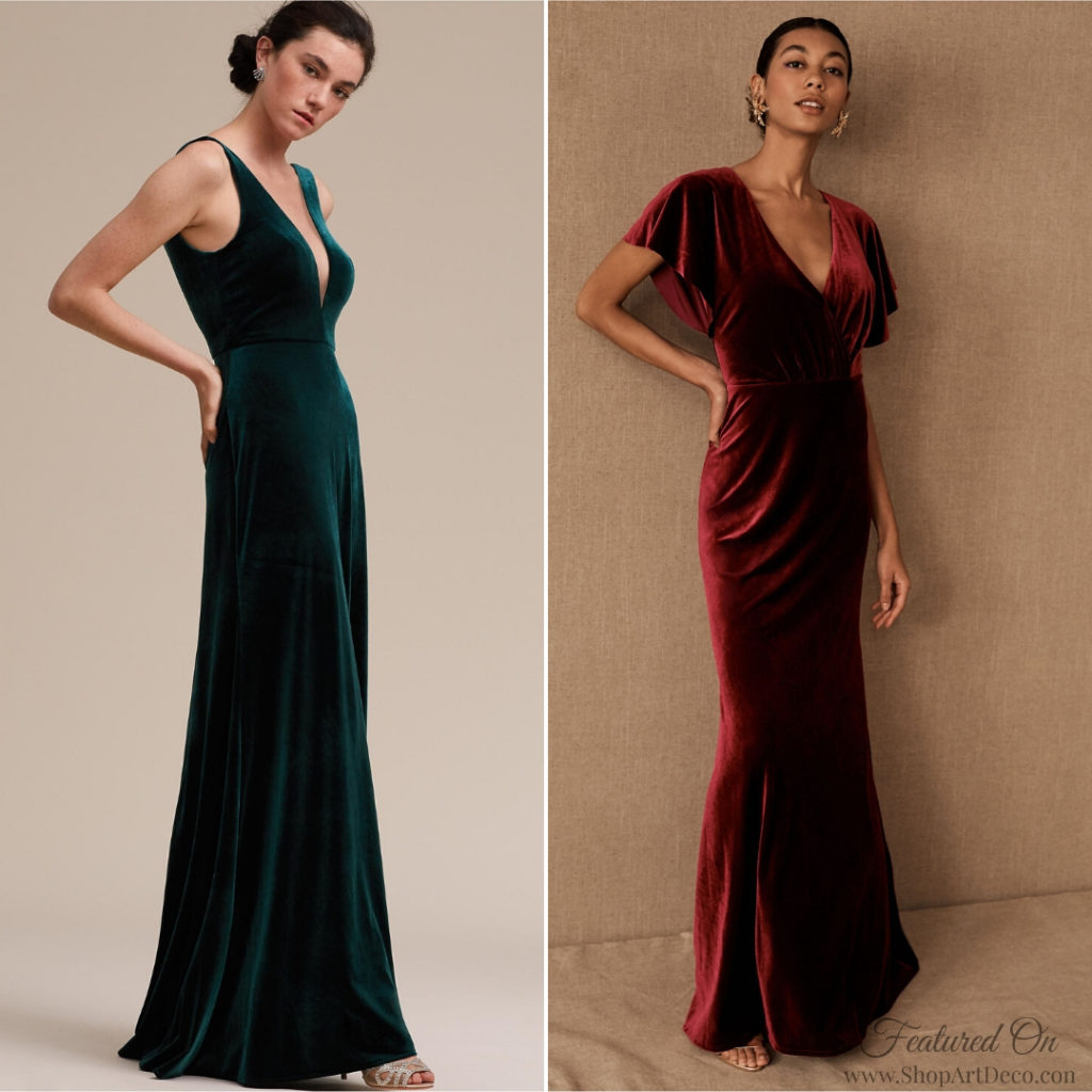 Velvet 1930s Holiday Dresses