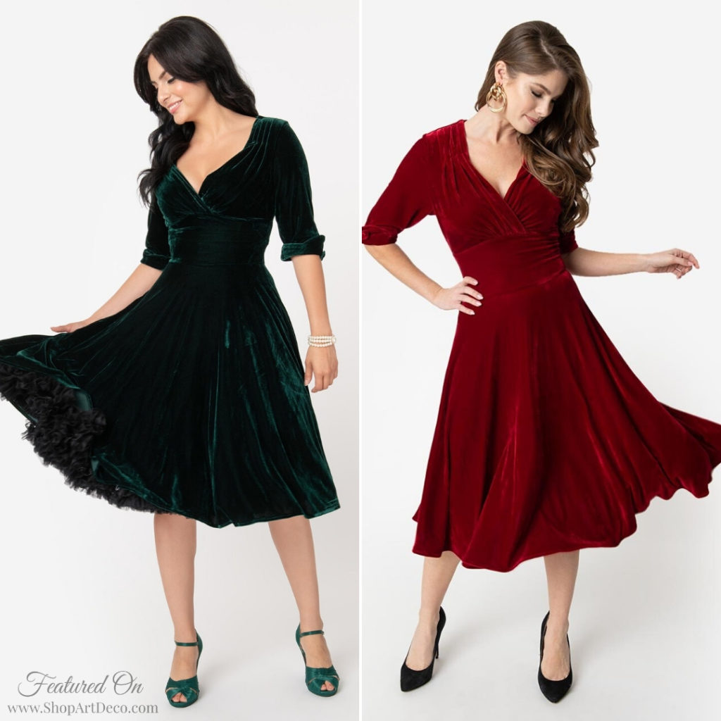 Velvet 1950s Holiday Dresses