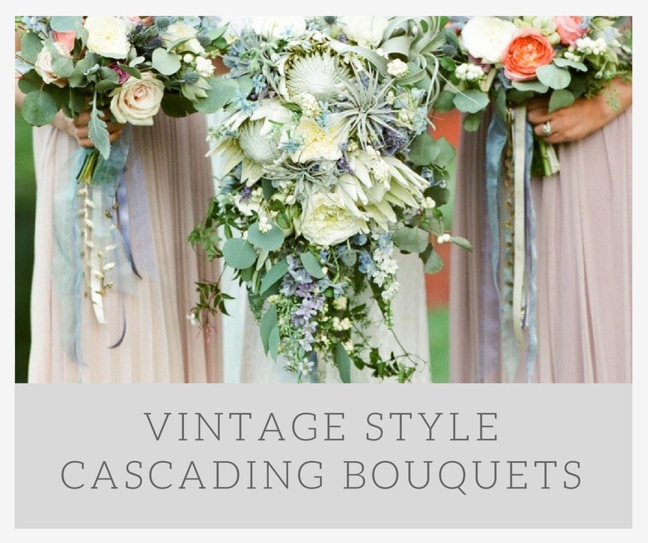 Vintage Style Cascading Bouquets