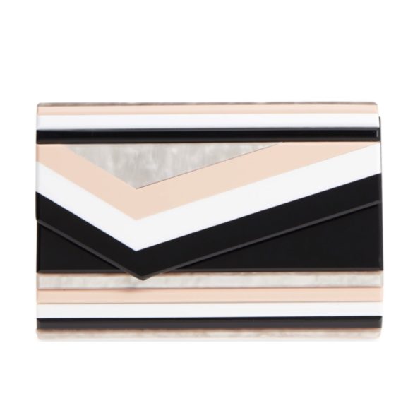 Acrylic Art Deco Box Clutch