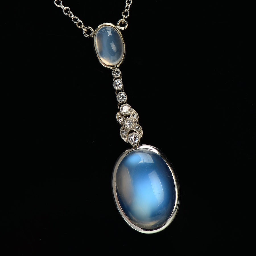 Antique Art Deco Moonstone Pendant