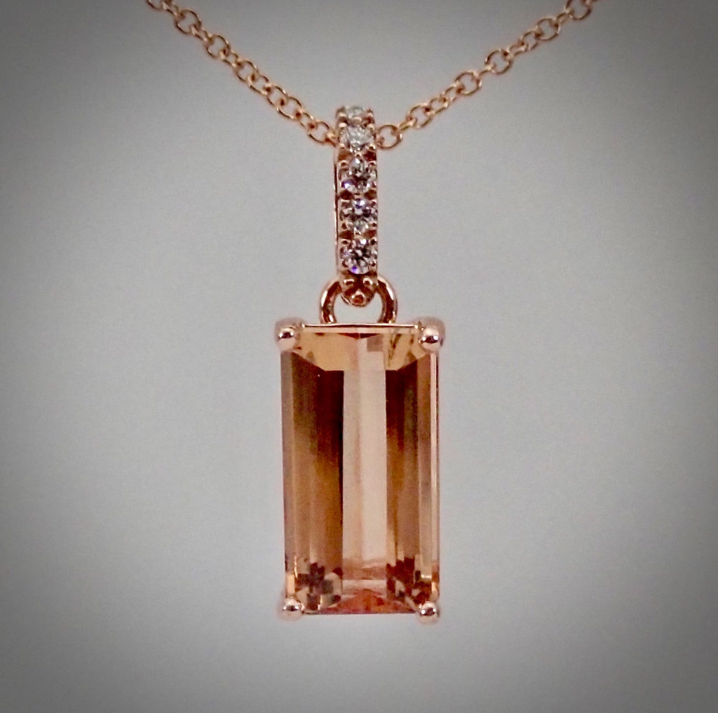 Antique Peach Topaz Pendant