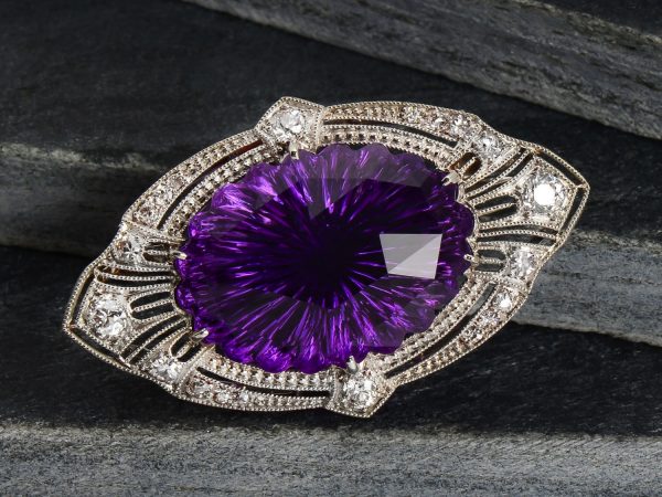 Art Deco Amethyst Brooch