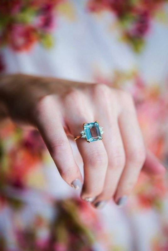 Art Deco Aquamarine