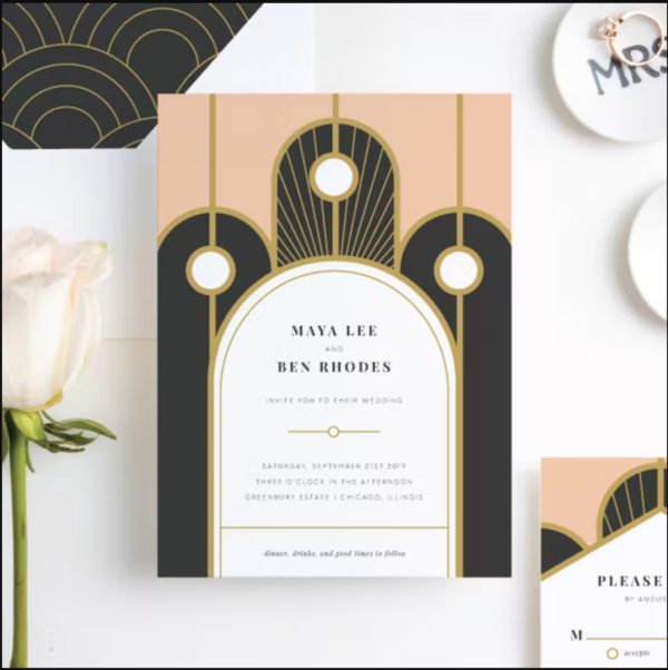 Art Deco Arches invite