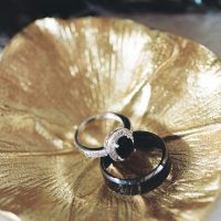 Art Deco Black Diamond Wedding Rings
