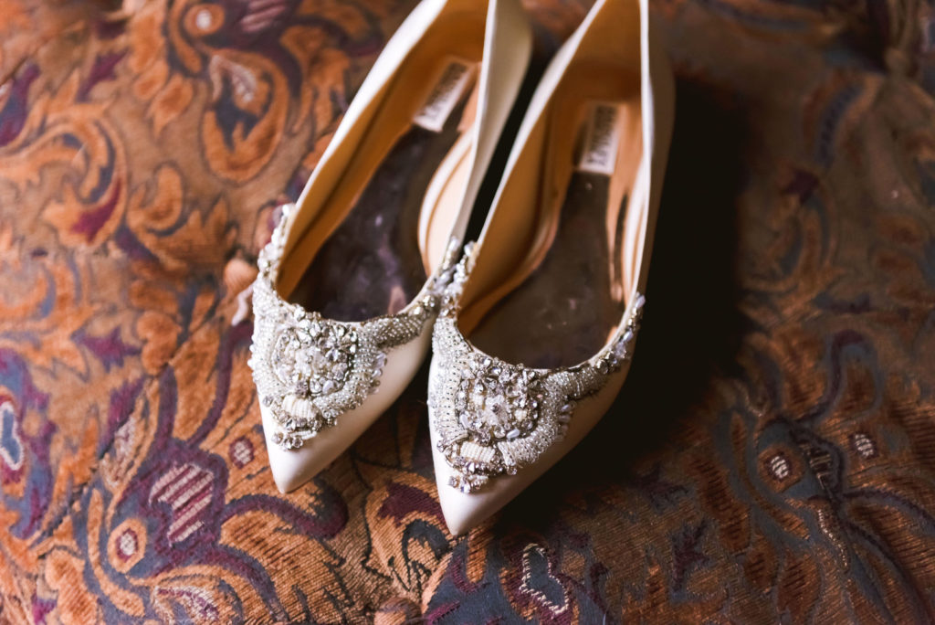Art Deco Bridal Shoes | Winter Wedding