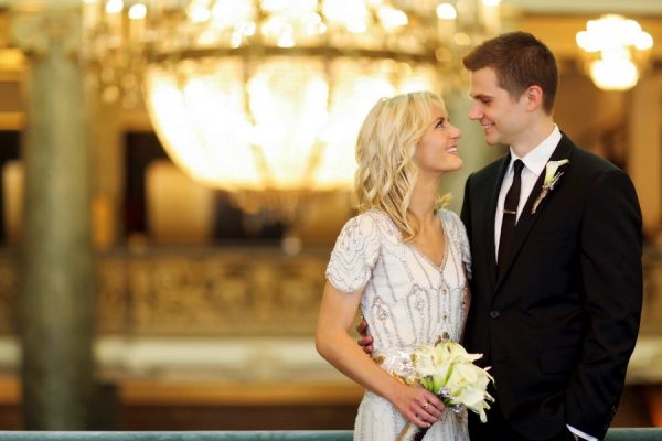 Art Deco Bride + Groom in Salt Lake City